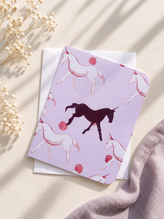 Pink polka-dot unicorn