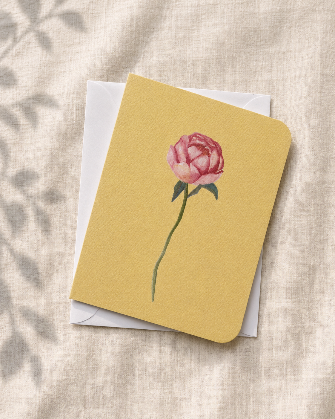 yellow background peony